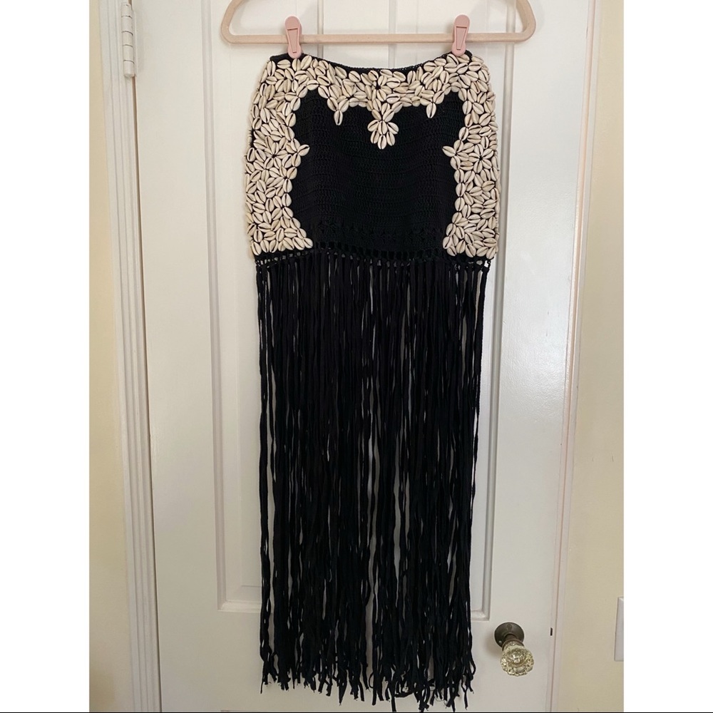 Spell Hanalei Cowrie Shell Crochet Skirt M/L